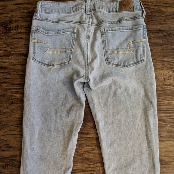 American Eagle Outfitters Skinny Jeans Tinted Pink - Picture 4 of 8